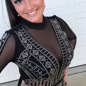 Windsor high neck/long sleeve dress